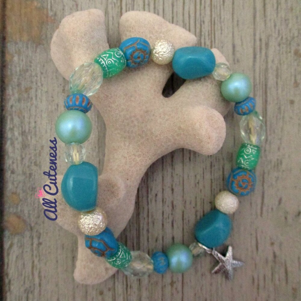Beaded Stretch Charm Bracelet